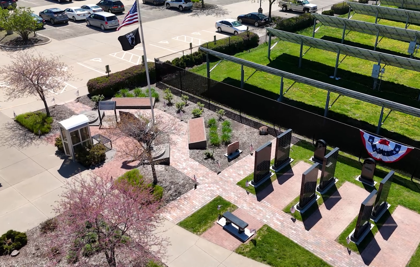 overhead photo of the Johnson County Armory & Veterans Memorial