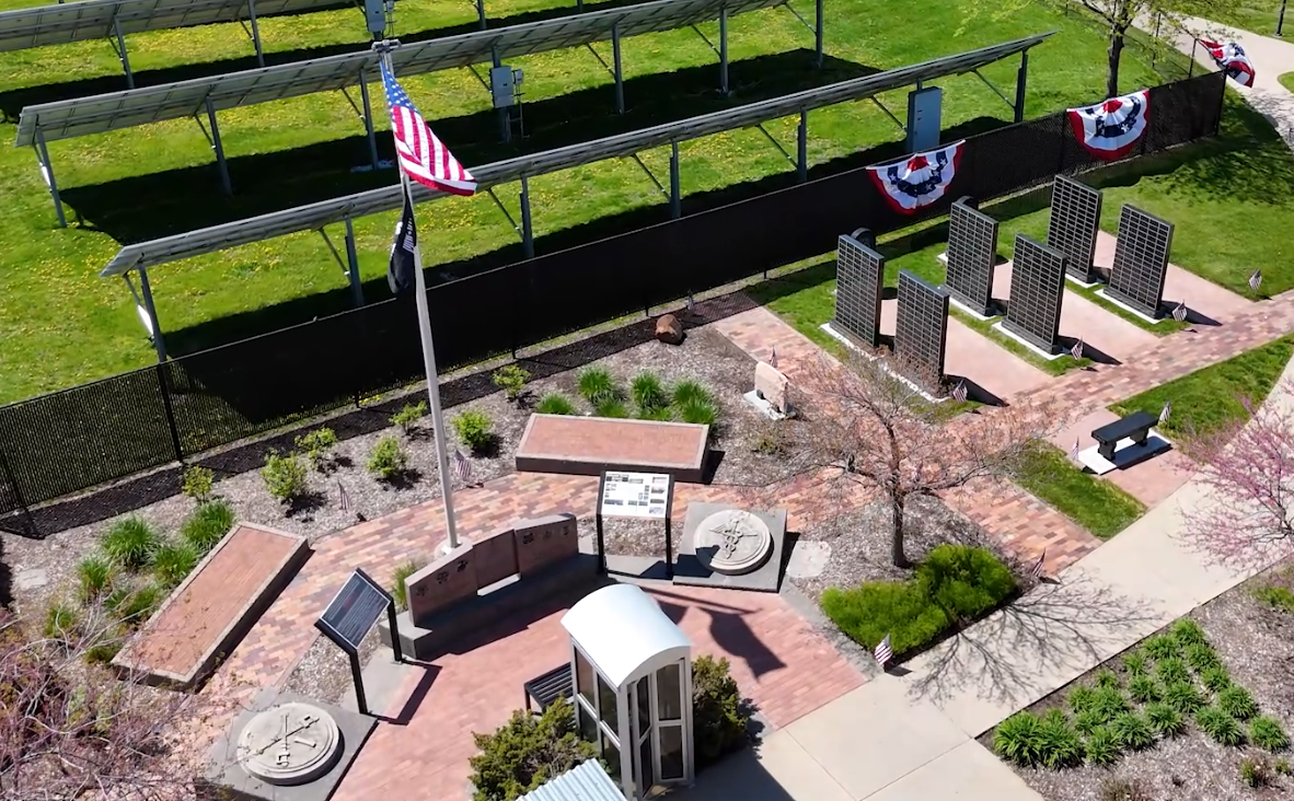Overhead photo of the Johnson County Armory & Veterans Memorial
