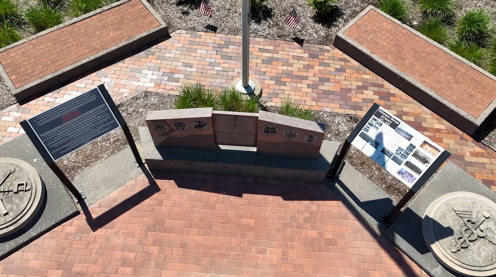 Overhead photo of the Johnson County Armory & Veterans Memorial