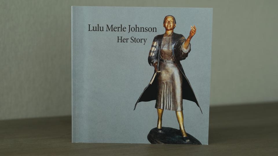 Catalog titled Dr. Lulu Merle Johnson: Her Story.