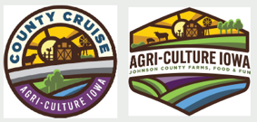 Agri-CULTURE log of colorful stripes and farm