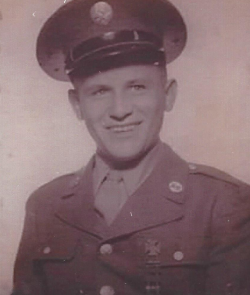 Donald Cox smiling in his Army uniform
