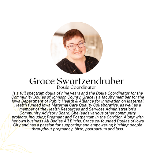 Grace Swartzendruber, doula supervisor