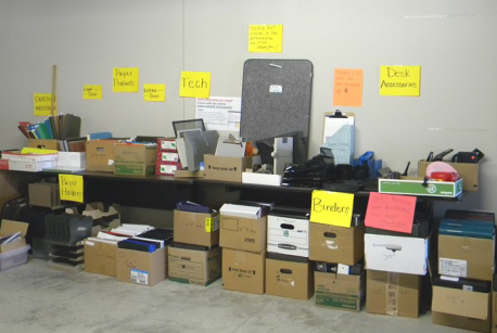 Photio of surplus office equipment