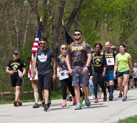 University of Iowa Veteran's Association walking